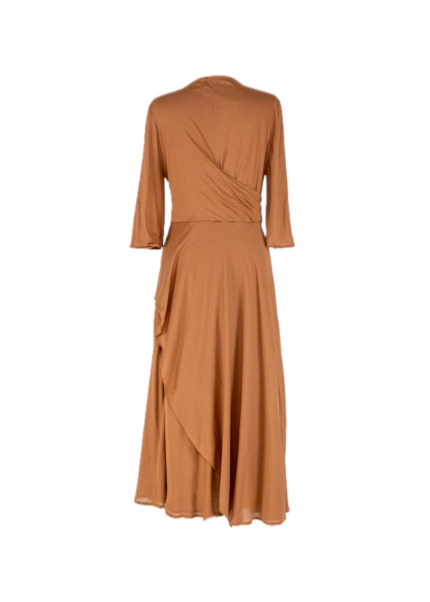 Robe avec corsage croisé et jupe à empiècements