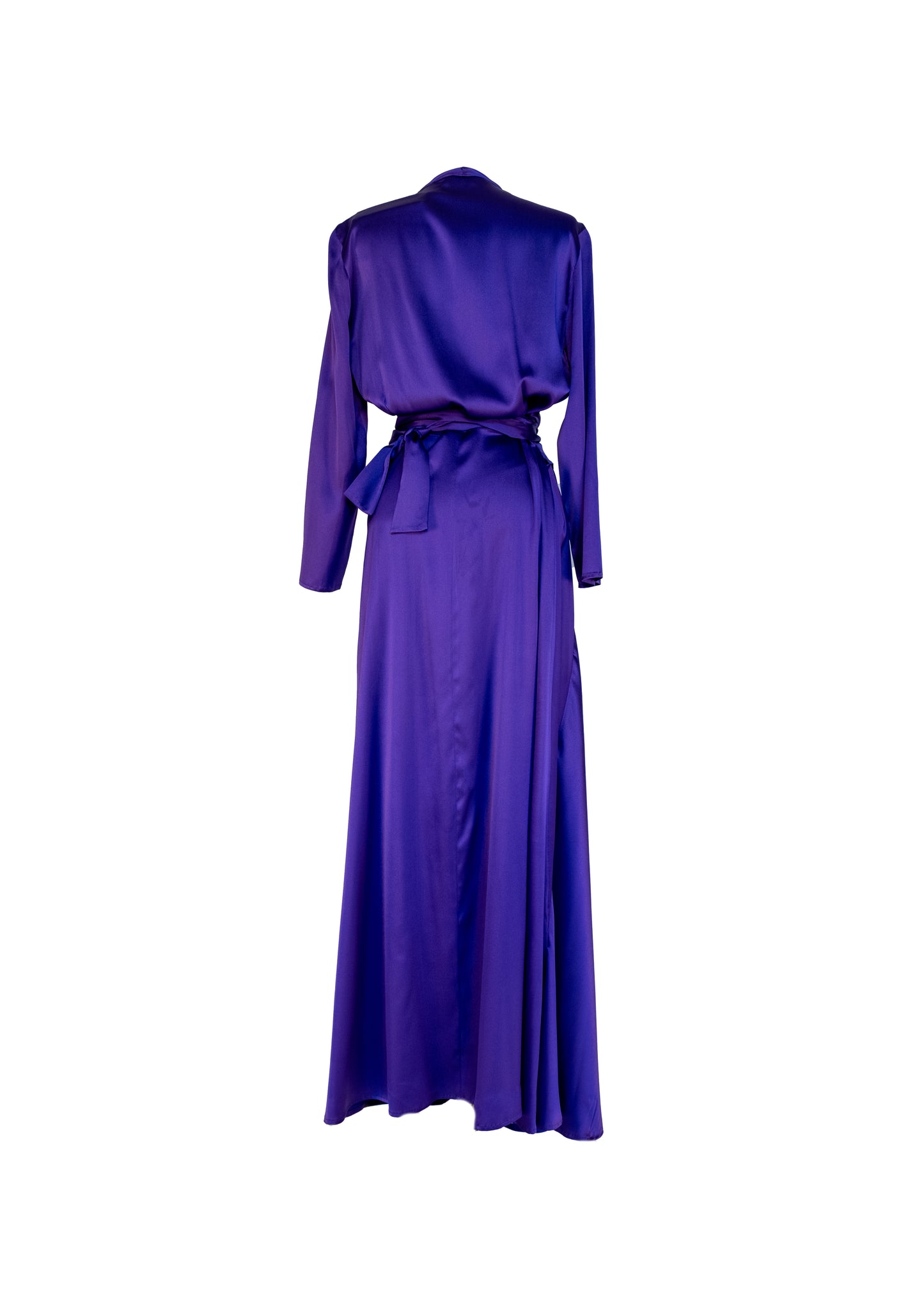 Robe longue à corsage croisé - violet