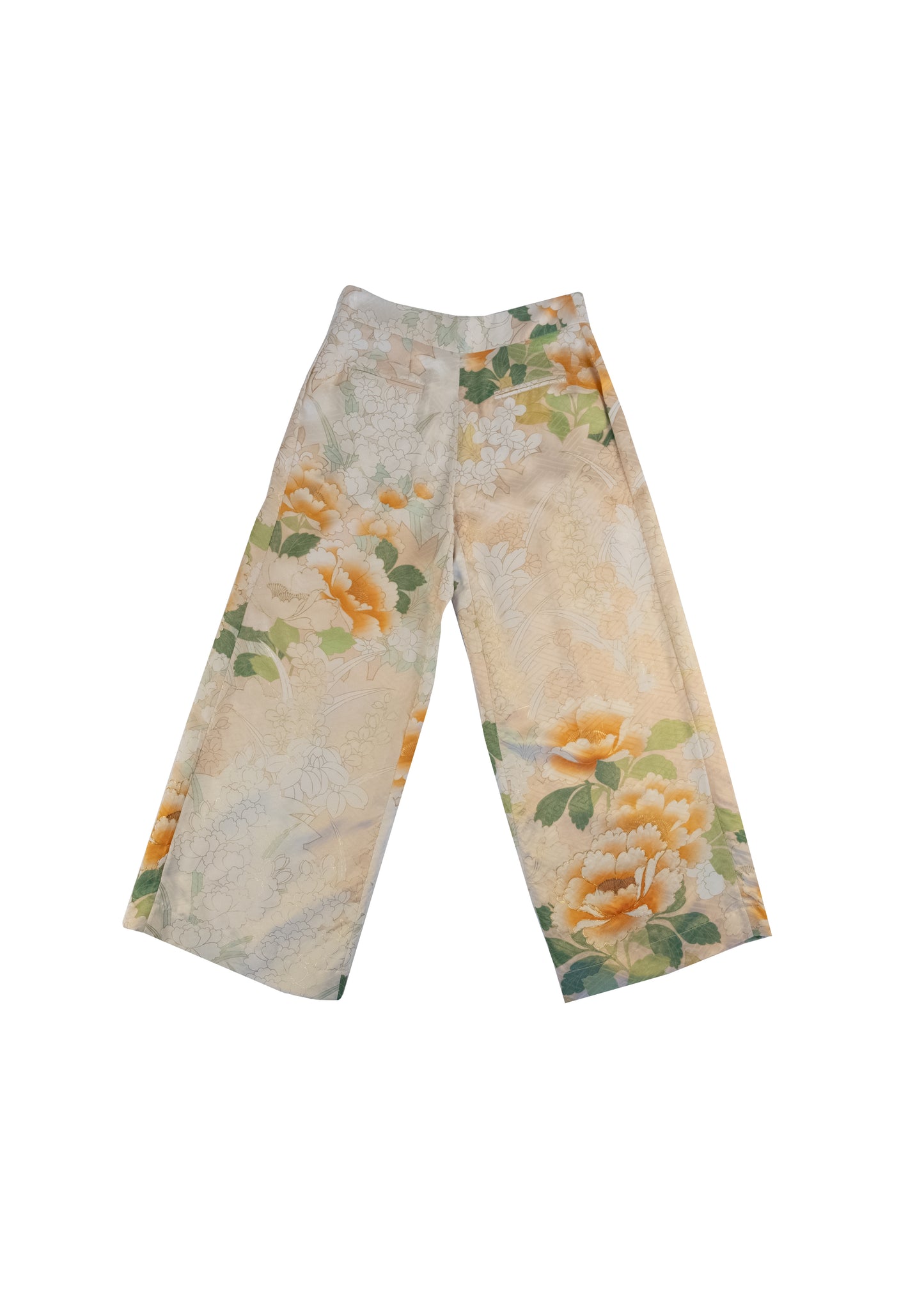 Pantaloni kimono 100% seta fantasia floreale