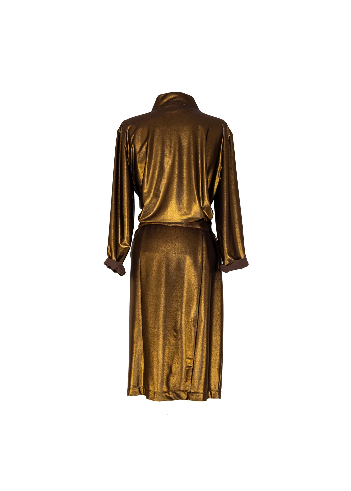 Robe en jersey de coton enduit