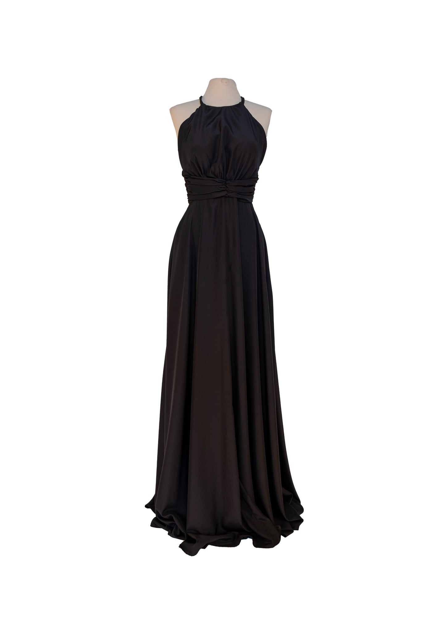 Robe longue à fermeture croisée - noir