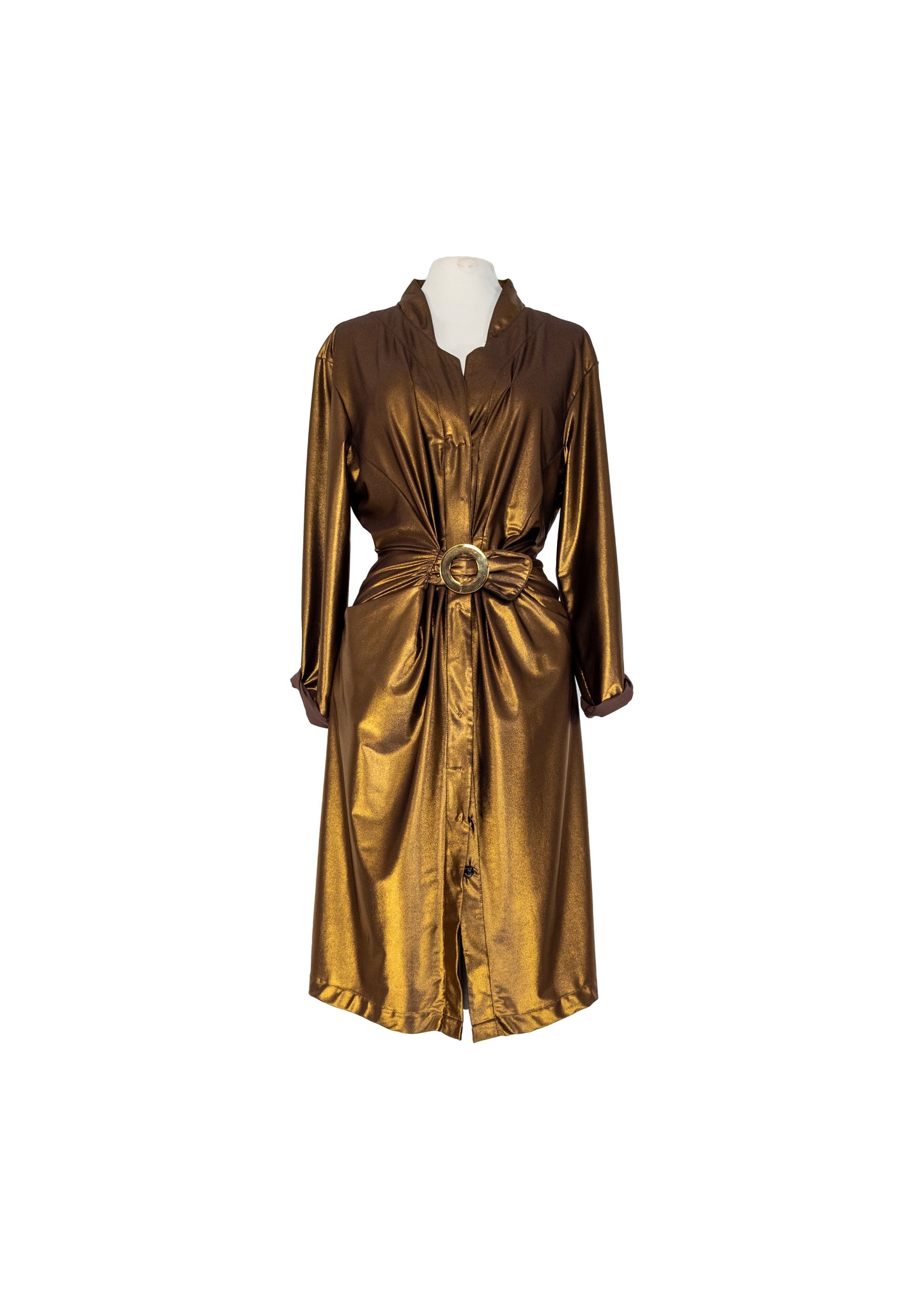 Robe en jersey de coton enduit