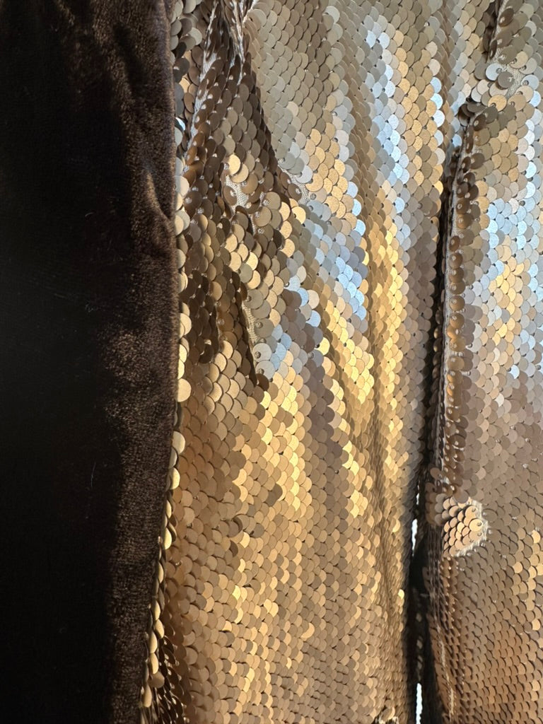 Rocca jacket in sequins and velvet lapels