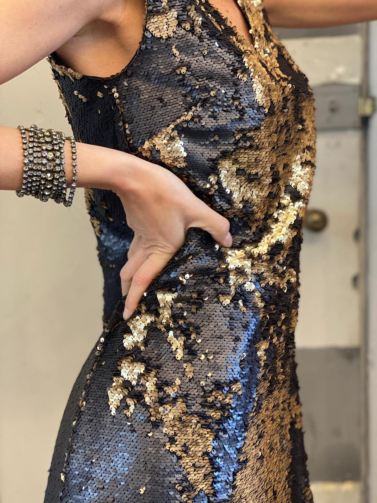 Sequin fabric dress