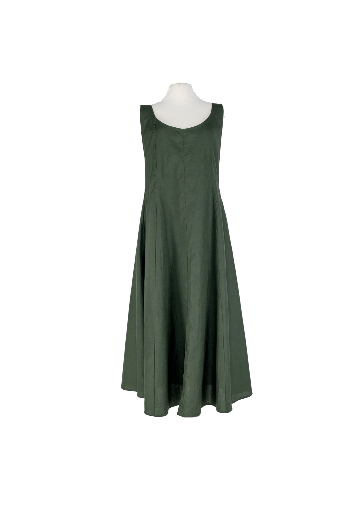 Cotton dress with round neckline