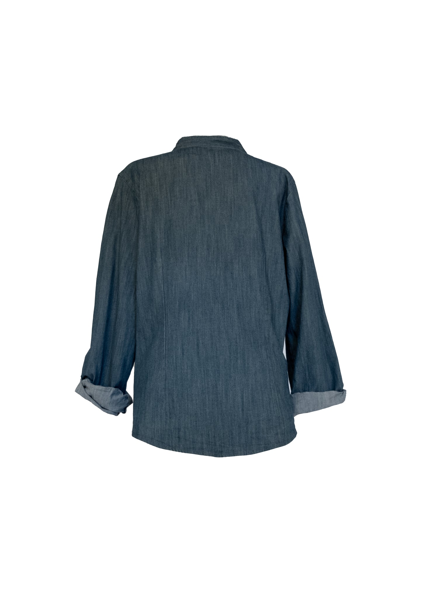 Giacca-camicia corta in denim