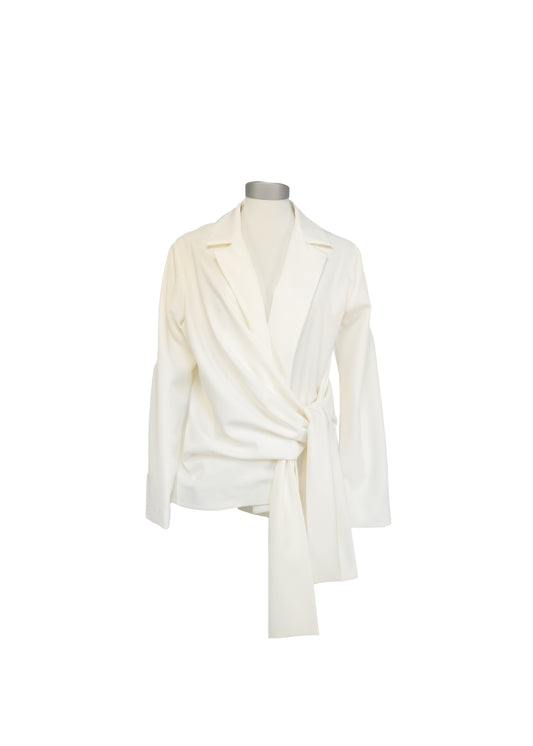 Viscose jacket with side knot