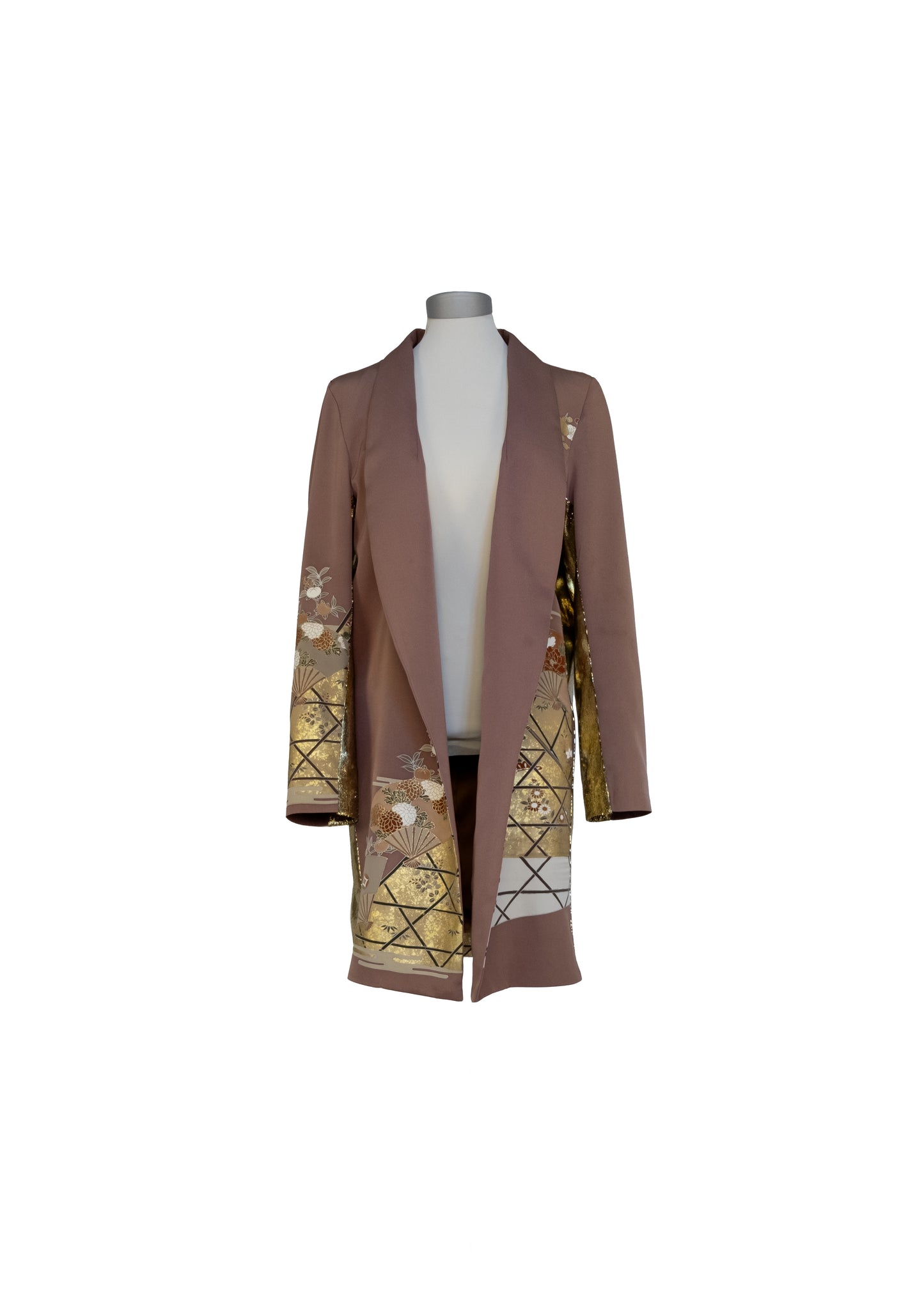 Giacca kimono con inserti oro